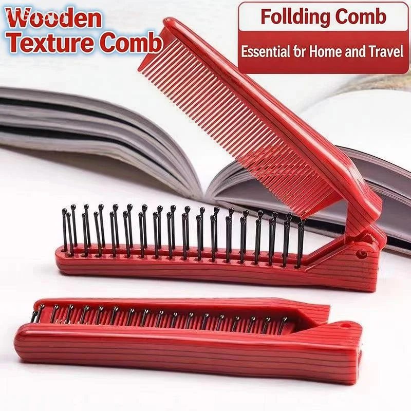TG150Mini Portable Plastic Foldable Hair Comb Double Headed Hairbrush Scalp Massage Comb Braiding Parting Hair Styling Tools