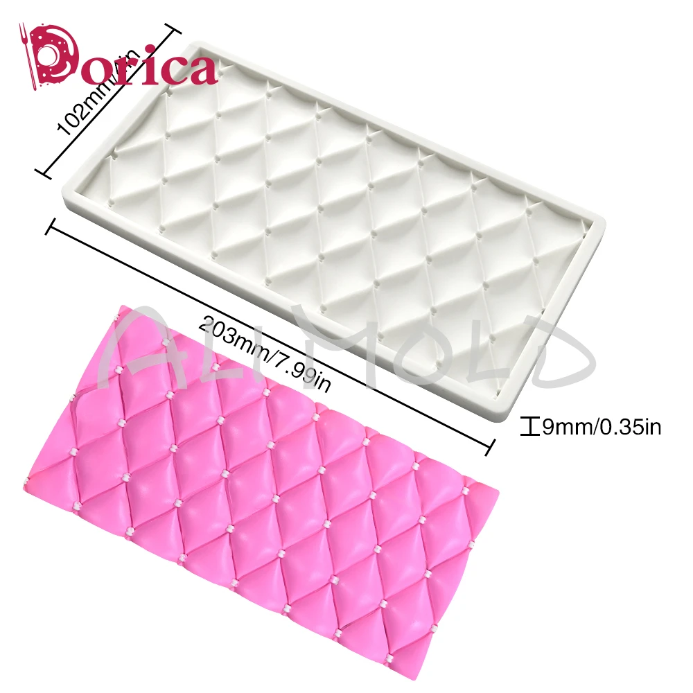 Grid Design Silicone Mold Fondant Chocolate Mould DIY Aroma Resin Clay Model Home Decorating Tools Kitchen Bakeware Accessories