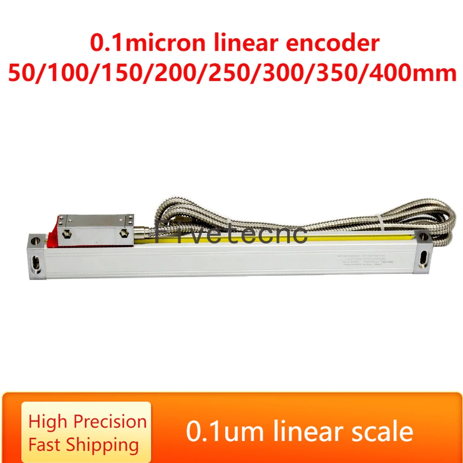 

0.1um Linear Glass Scale Encoder 50 100 150 200 250 300 350 400mm Travel Length High Resolution 0.0001mm Sensor Ruler