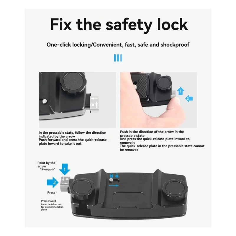 B29C-For Outdoor Photography Camera Clip Mount Backpack Strap Kit With Quick Release Plate For DSLR For Arca Swiss Sony Nikon