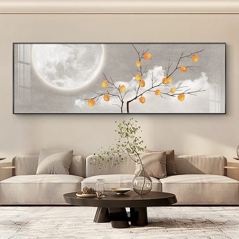 Modern Minimalist Hanging Painting Persimmon Living Room Decoration Painting Poster Decoration Mural Painting Home Decor