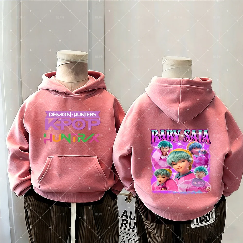 

Стильные семейные толстовки в стиле K-Pop Demon Hunters с ярким дизайном бабочек и городского пейзажа для детей и взрослых