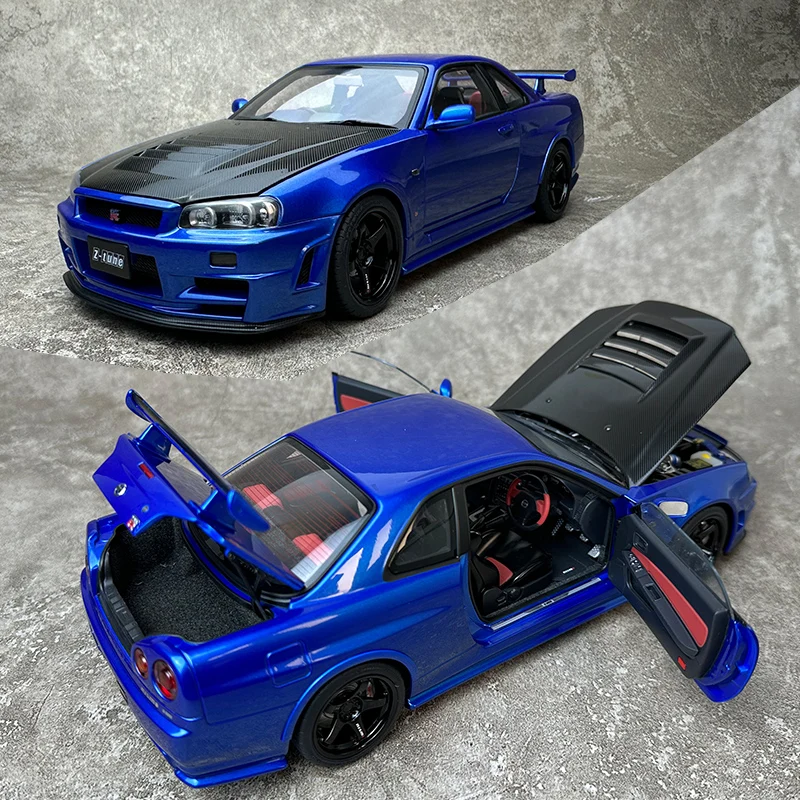 Autoart 1:18 para Nissan R34 NISMO GT-R Z-TUNE modelo de carro