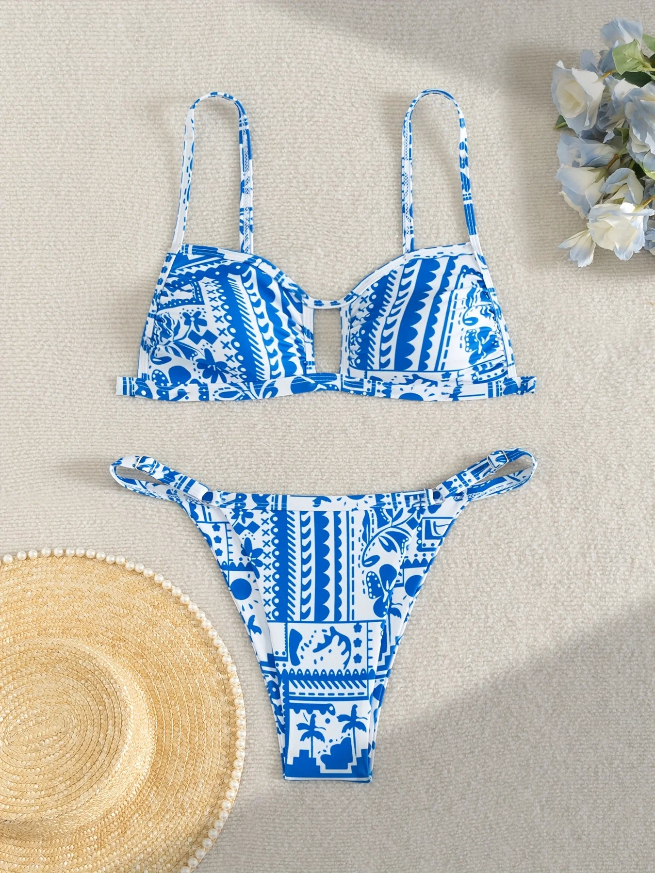 ZTVitalityプリント2ピースビキニセット2025新作ビキニプッシュアップセクシー水着レディース水着サマービーチウェアブラジリアン