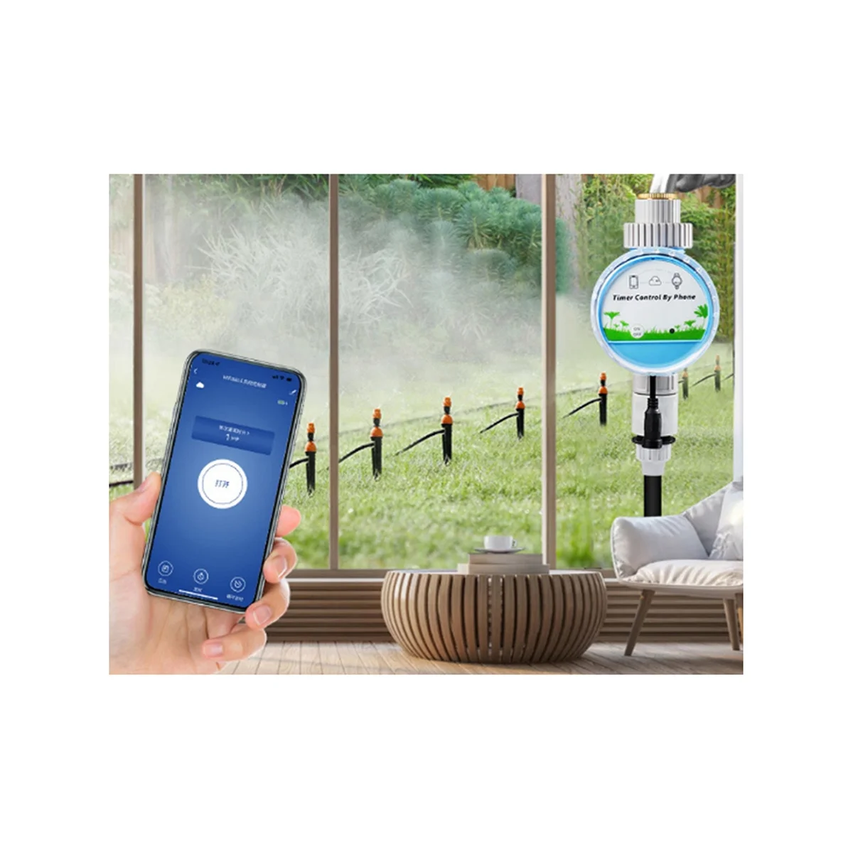 WiFi Wireless Garden Water Timer Smart Phone Remote Controller Home Greenhouse Outdoor Irrigation Automatic Kit