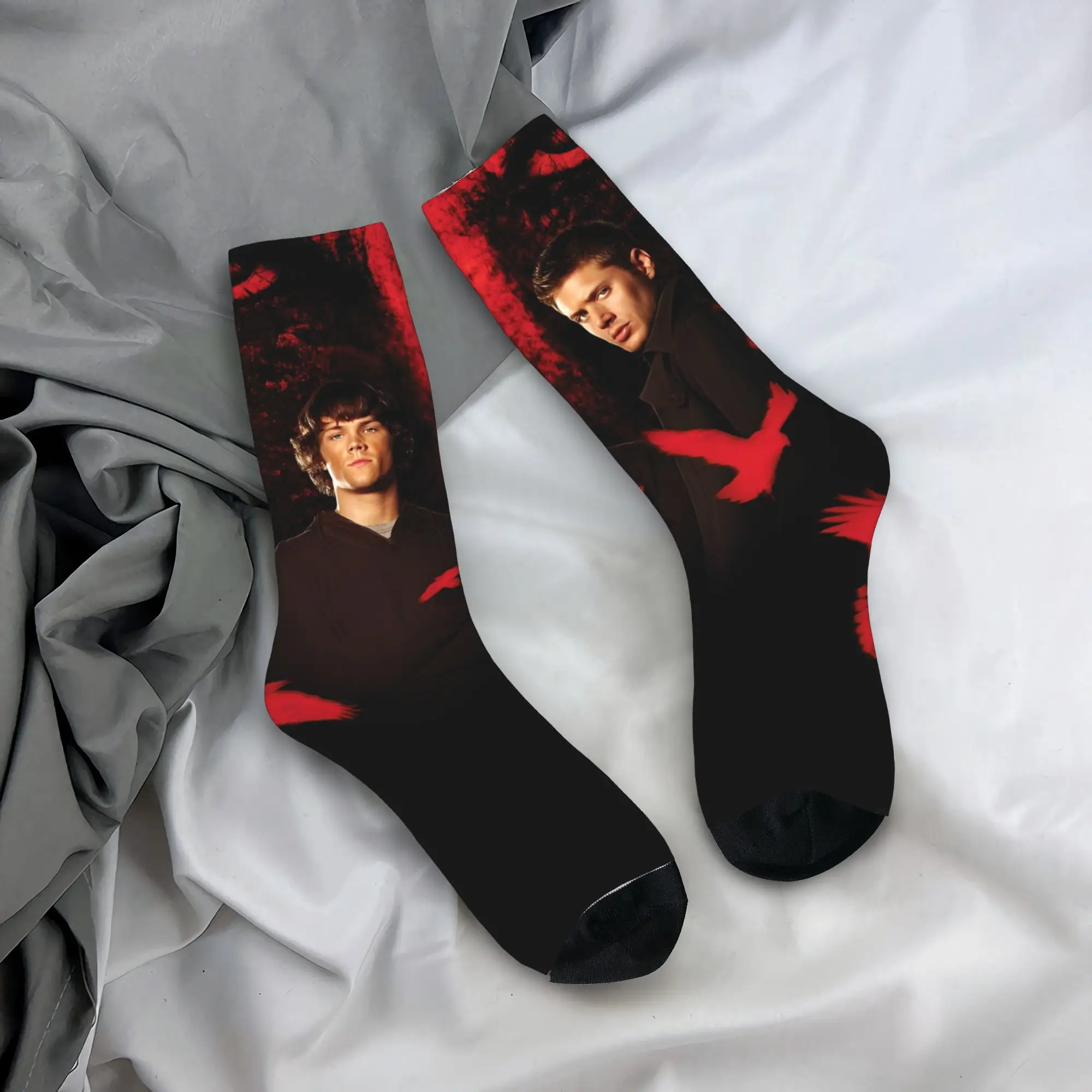 

Couple Socks Supernaturals Stockings Winter Korean Soft Breathable Socks Graphic Cycling Anti Skid Socks