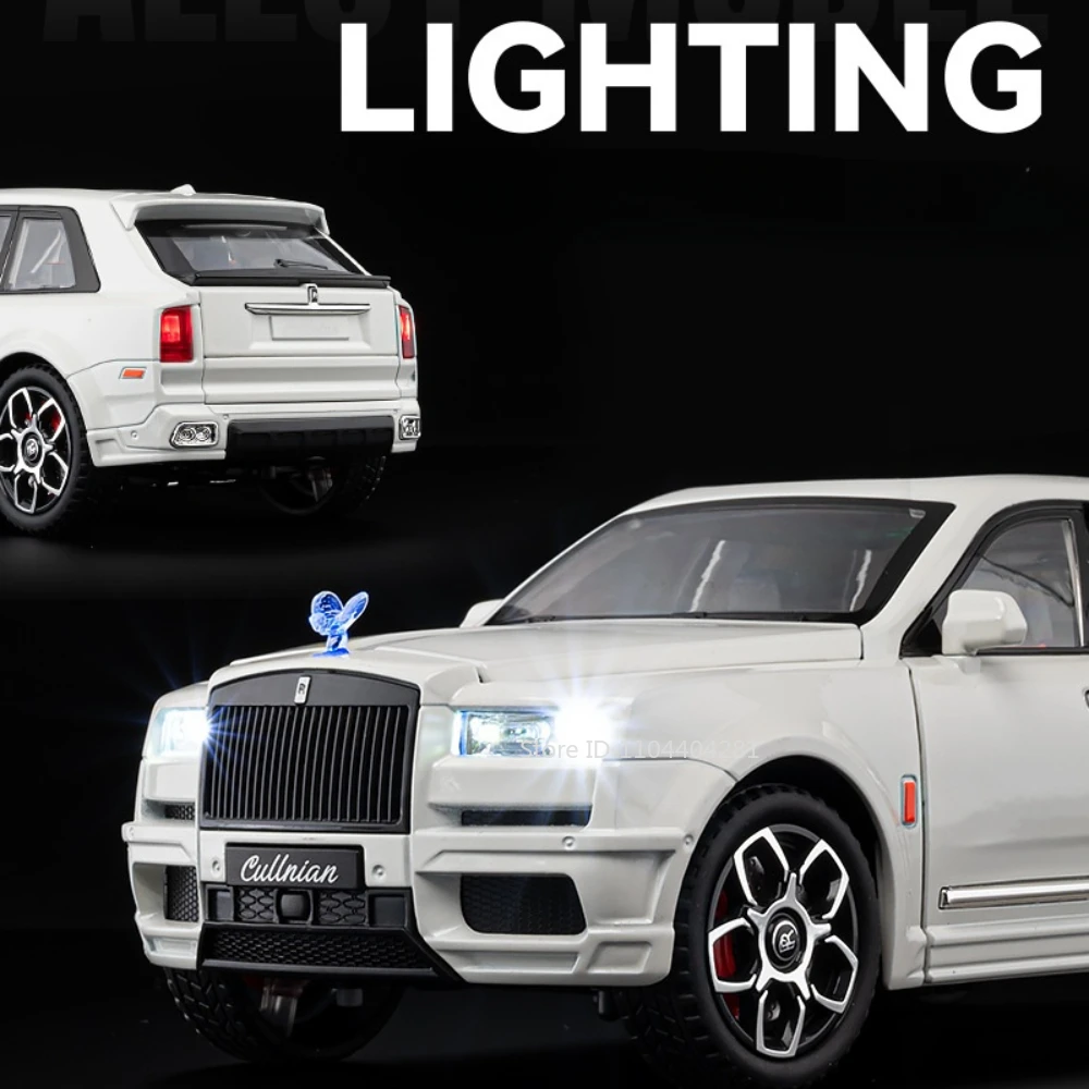 1:20 Rolls Royce Cullinan Alloy Diecast Motor Home Model Toys Car Doors Opened Sound Light Pull Back Vehices Kid's Birthday Gift