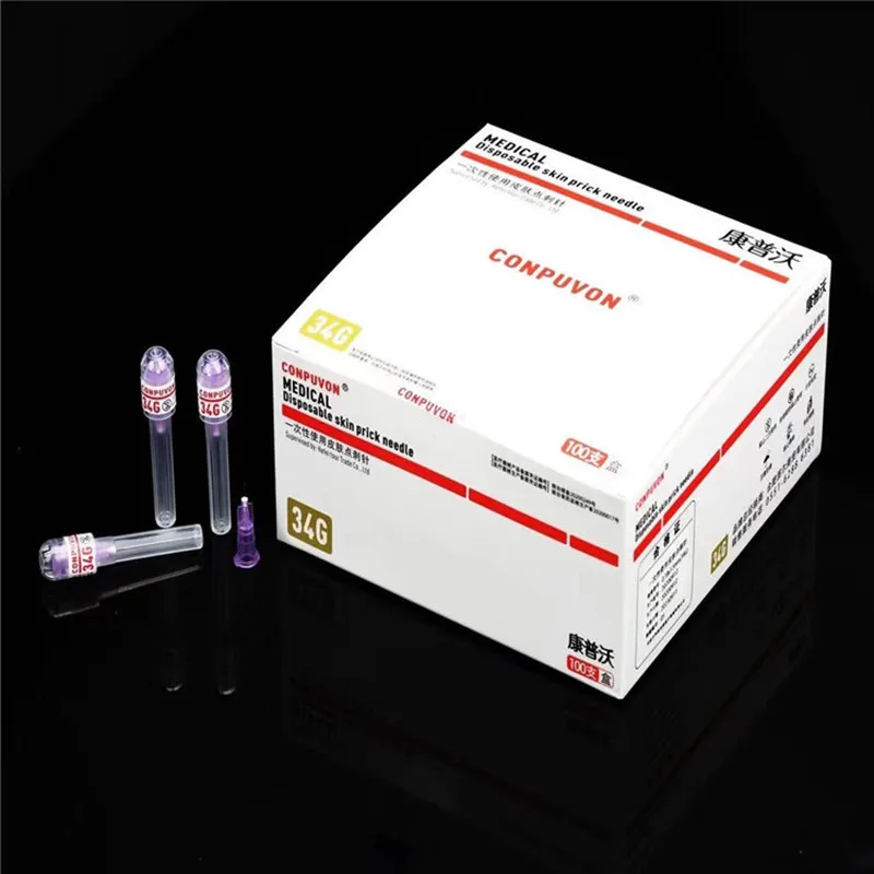 Disposable Sterile Nano Skin Injection Needle 31G 4mm 34G 1.5/4mm Skin Gel Injection