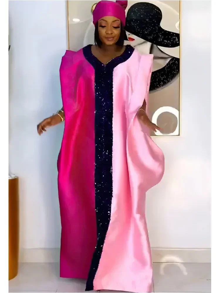 Abiti africani per le donne elegante poliestere 2024 nuova moda musulmana Abaya Dashiki abito caftano lungo maxi abito turco Africa