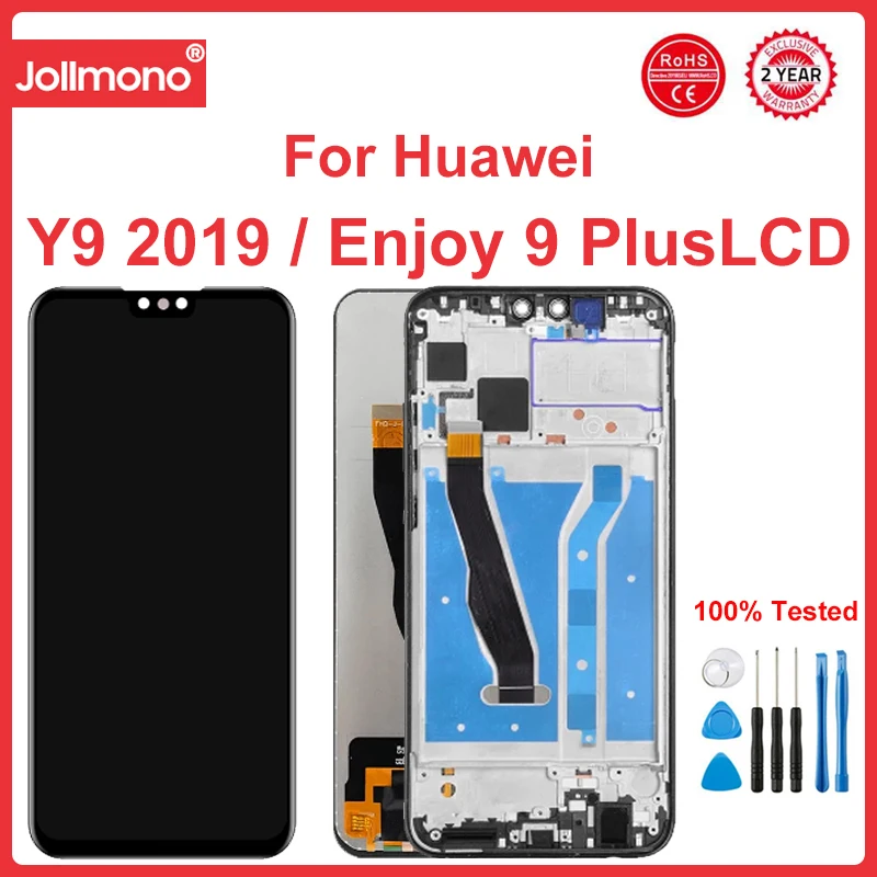 

6.5'' for HUAWEI Y9 2019 Display Touch Screen Digitizer with Frame Assembly Enjoy 9 Plus Replacement JKM-LX1 LX2 JKM-LX3 lcd