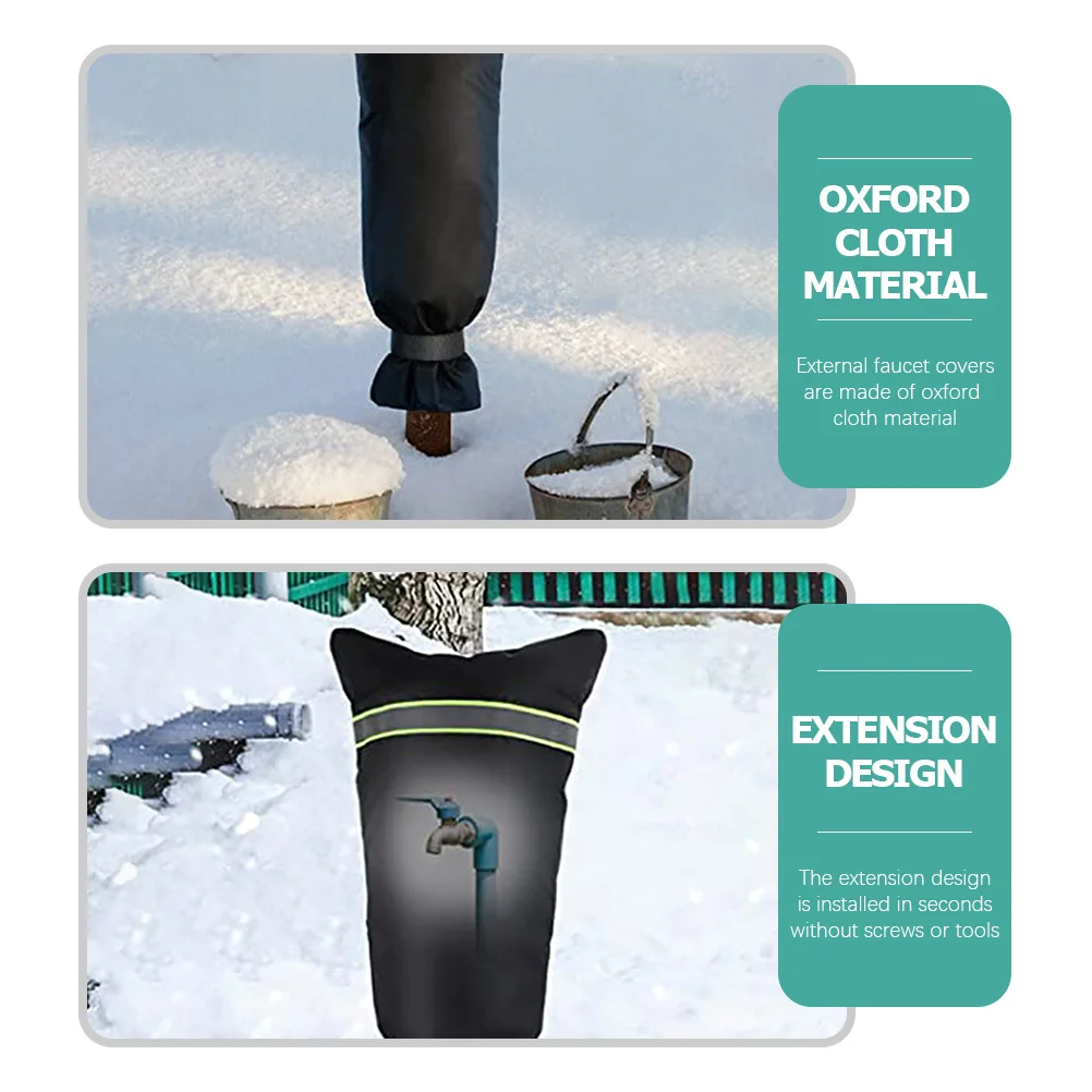 

2Pcs Winter Outdoor Faucet Protective Covers Anti-Freeze Protectors Easy Install Remove Reusable Any Season Faucet Protector