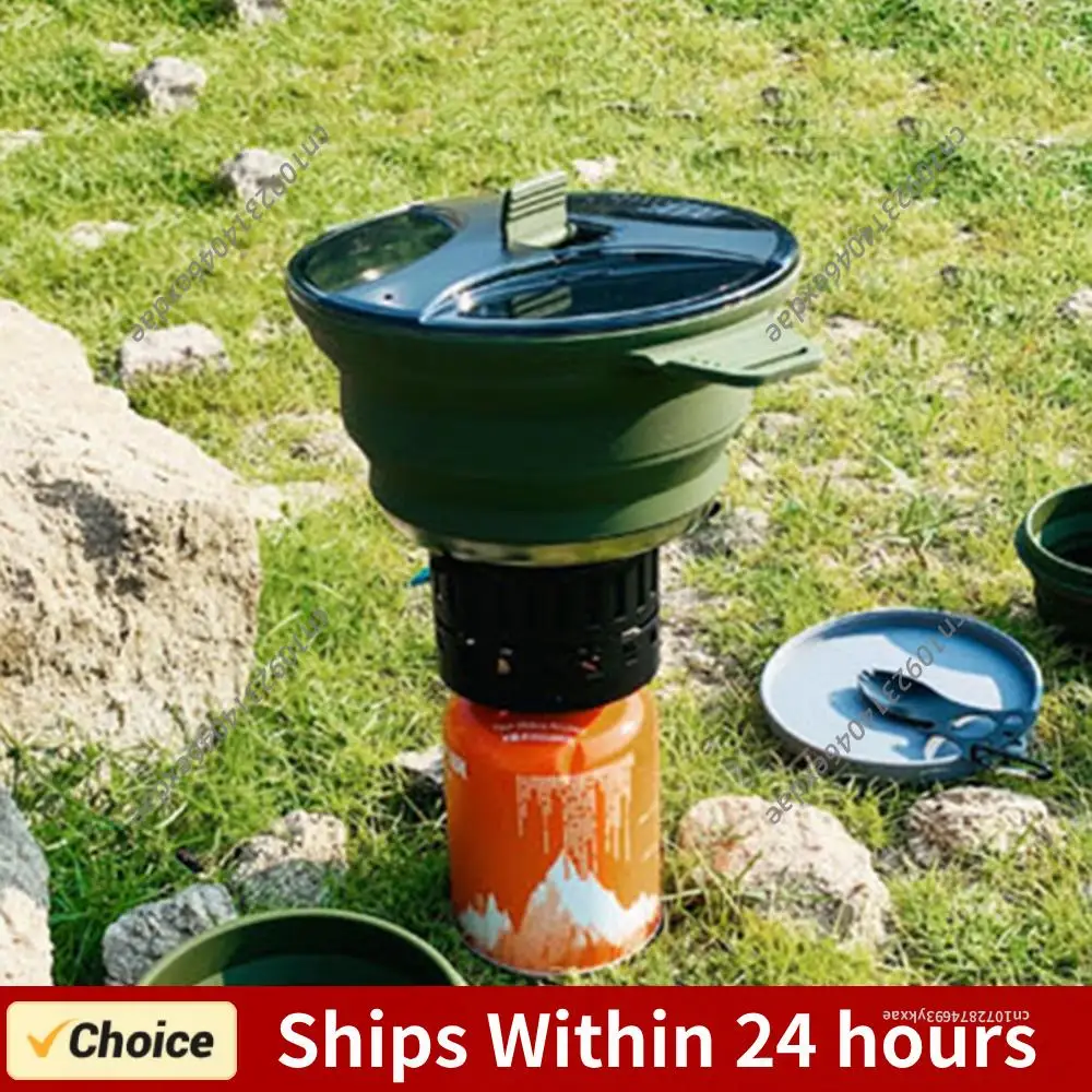 折りたたみ式ポータブル折りたたみ式調理鍋-ハンドル付き-キャンプ用ティーポット-アウトドア-釣り-ハイキング-バックパッキング-ピクニック-旅行用