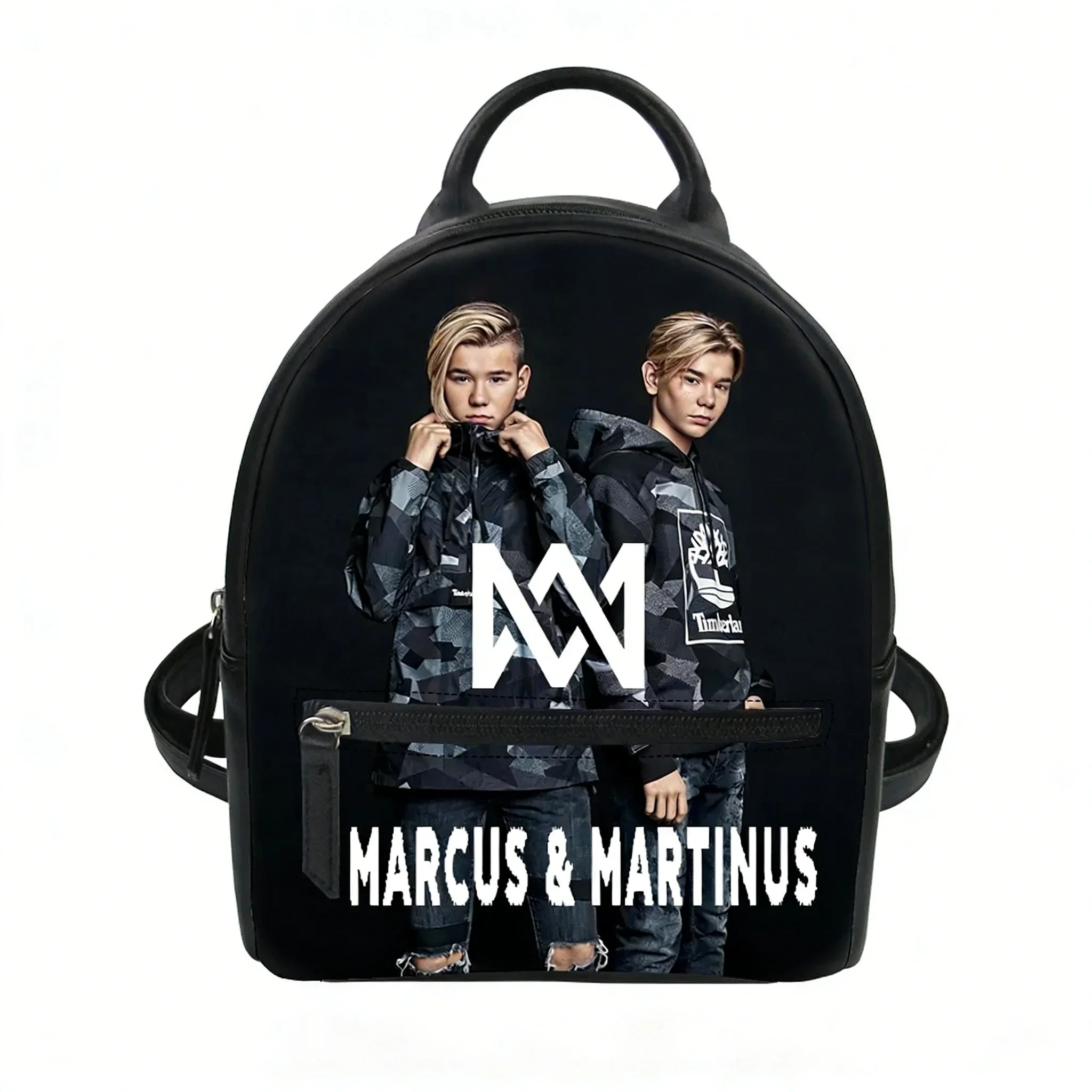 Marcus And Martinus Custom Backpack Purse Rap Dance Singer Carter Schoolbags Double Shoulder Bag Mini Daypack Leather Travel Bag