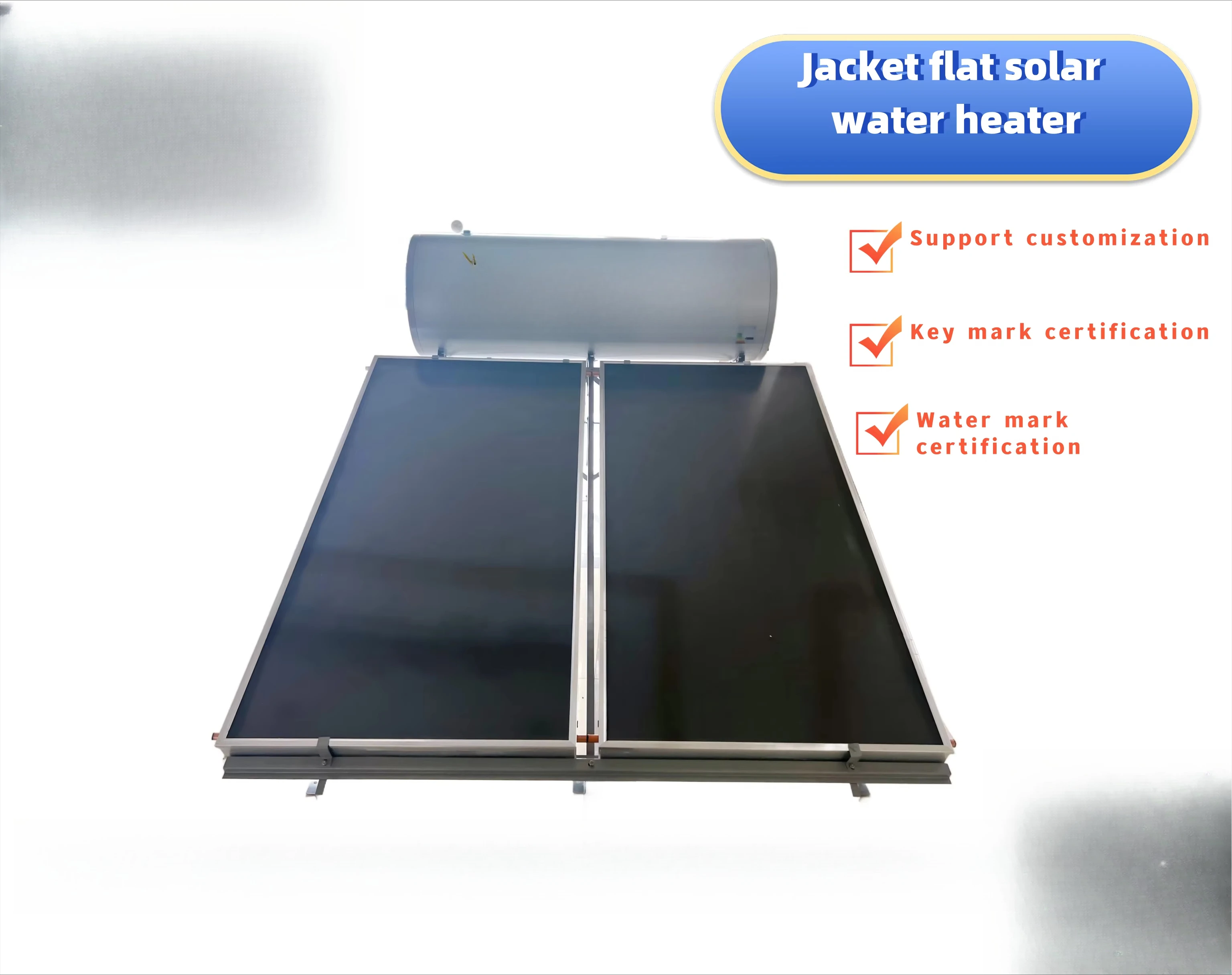 Reinforced Support for Weather protection Solar Water Heater Providing Efficient Hot Water Supply Year-round Solar Geyser