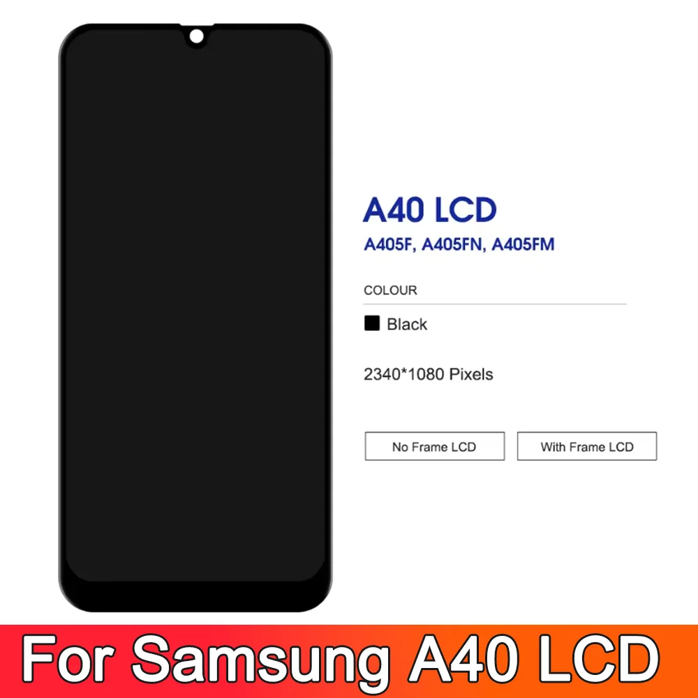 AAA+ Quality Display Screen for Samsung A40 A405 A405F LCD Screen Touch Digitizer Assembly for samsung a40 lcd display