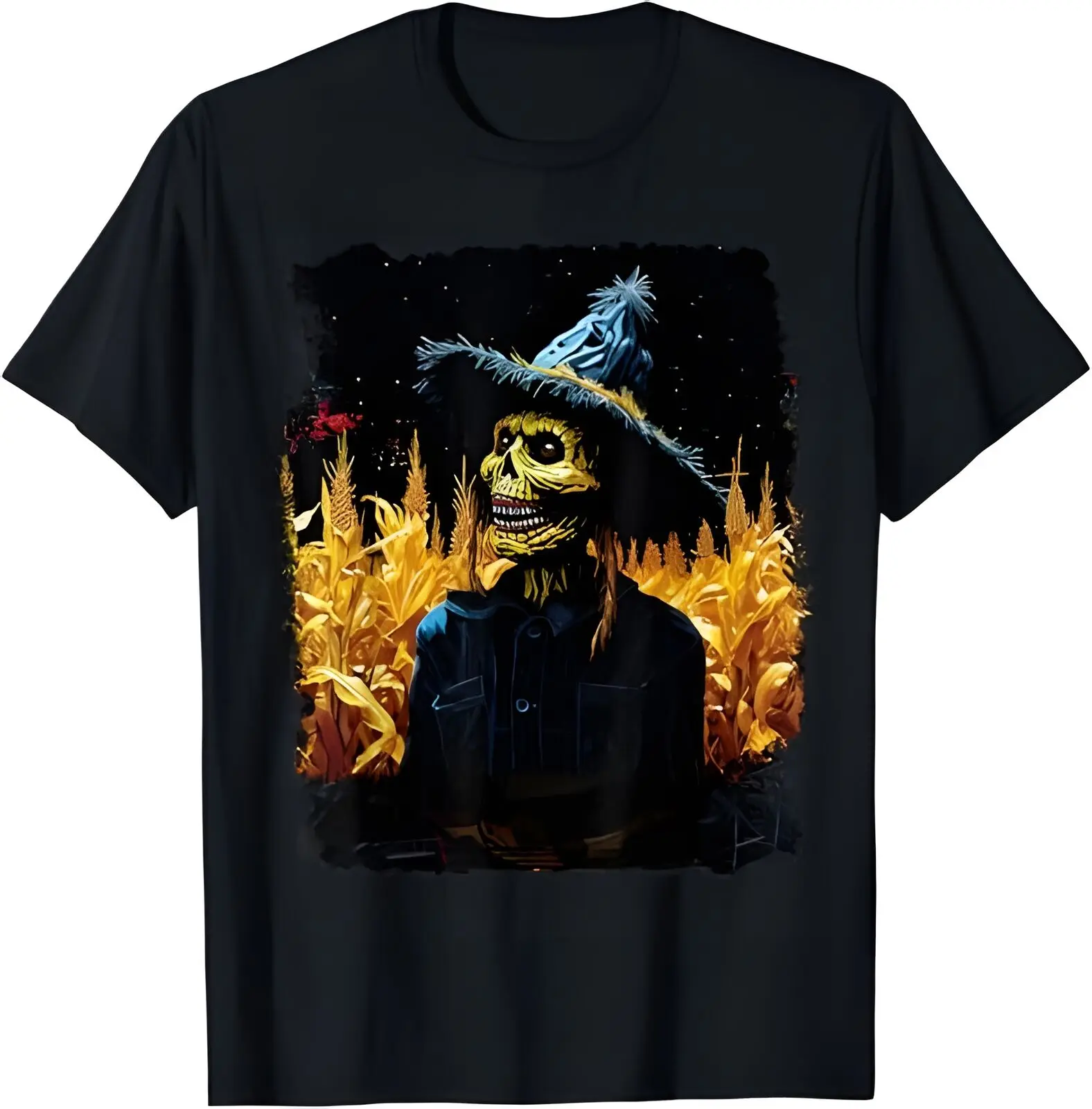 

Death Scarecrow Terrifying Halloween Pattern T-shirt