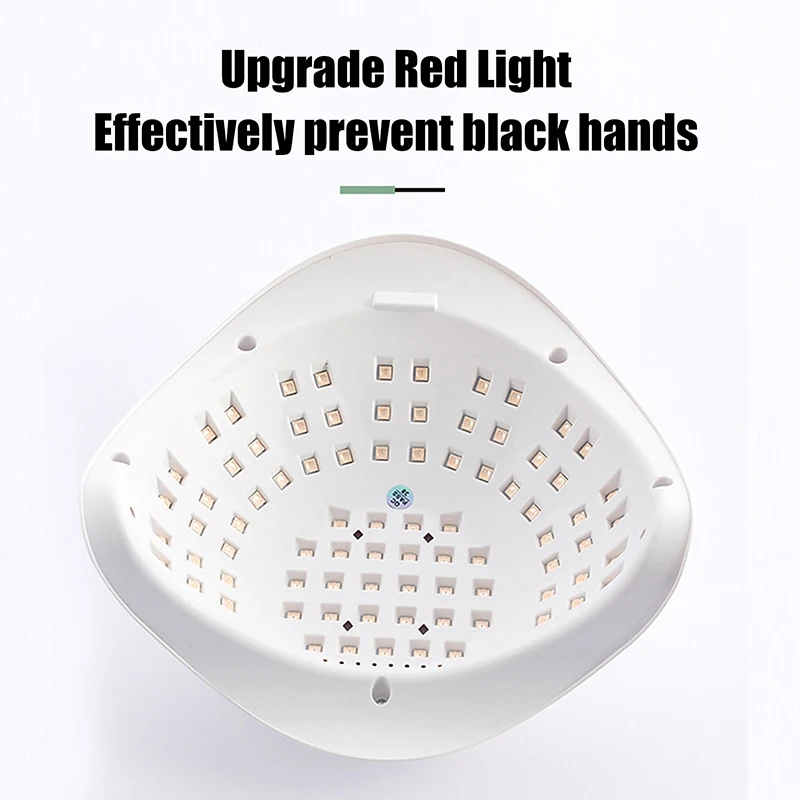 مصباح أظافر LED بالأشعة فوق البنفسجية بقدرة 380 وات، ضوء طلاء جل مجفف أظافر احترافي مع 81 خرزة، ضوء أظافر بالأشعة فوق البنفسجية مع 4 إعدادات للمؤقت