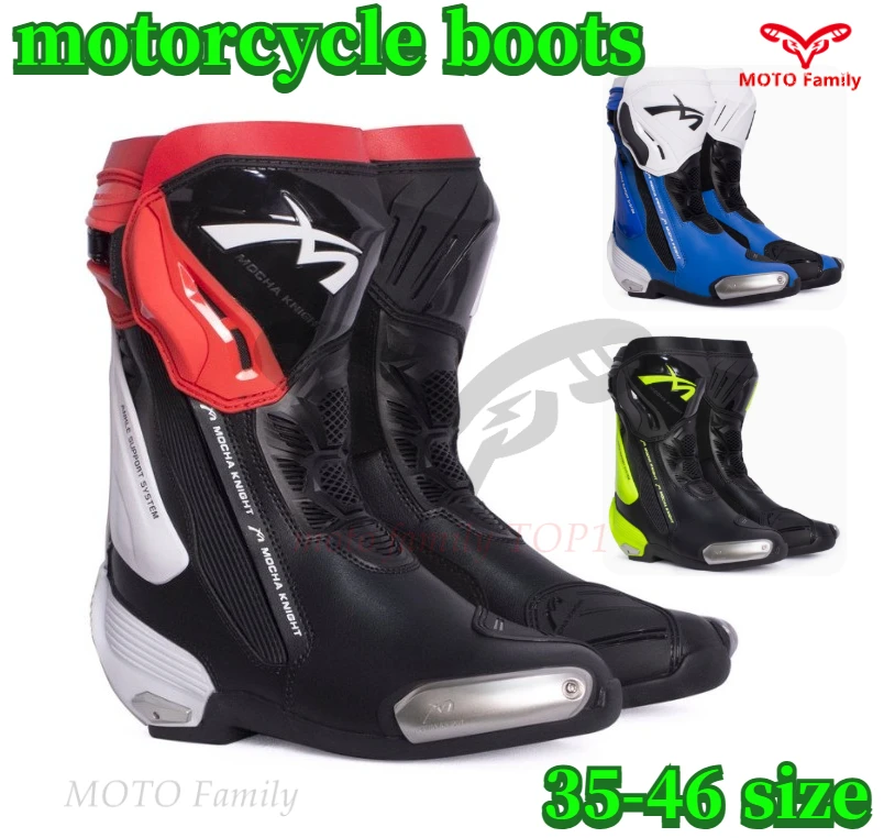 Botas de motociclismo MOCHA Rider, botas de rally, zapatos de motocicleta para hombre y mujer, transpirables, anticaída, 35-46, botas moto