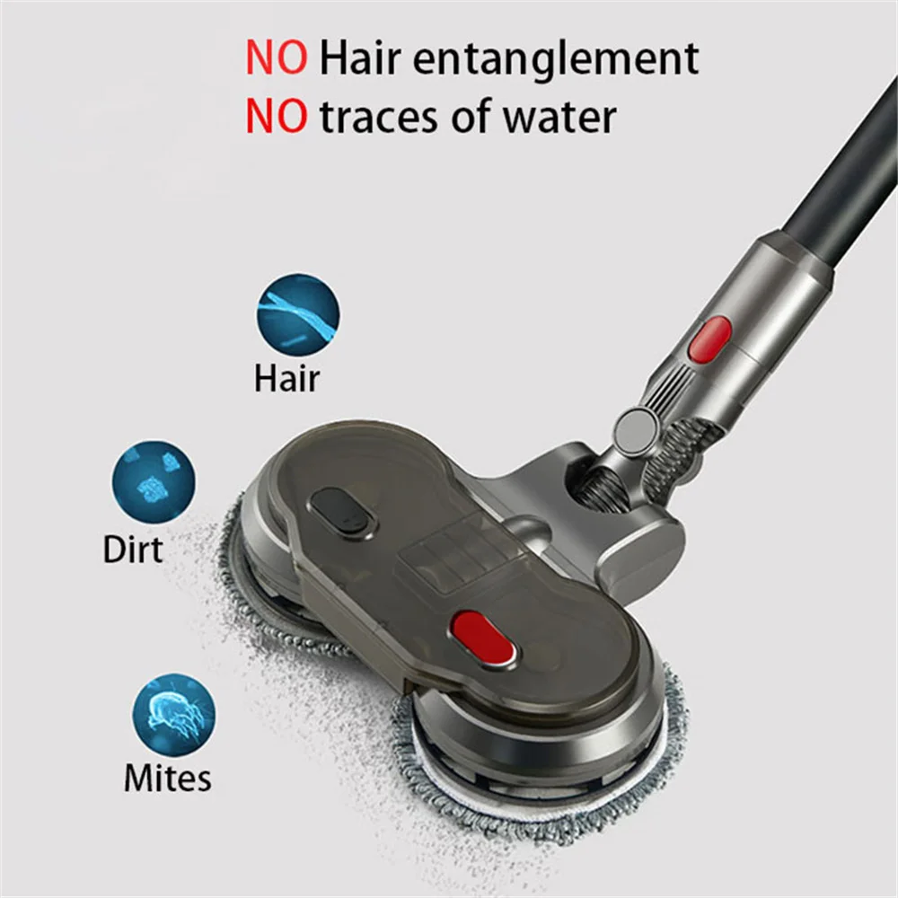 Electric Wet Dry Mop Head Brush Head For Dyson V8 V7 V10 V11 Mopping Vacuum Cleaner Replaceable Parts With Cleaning Cloth