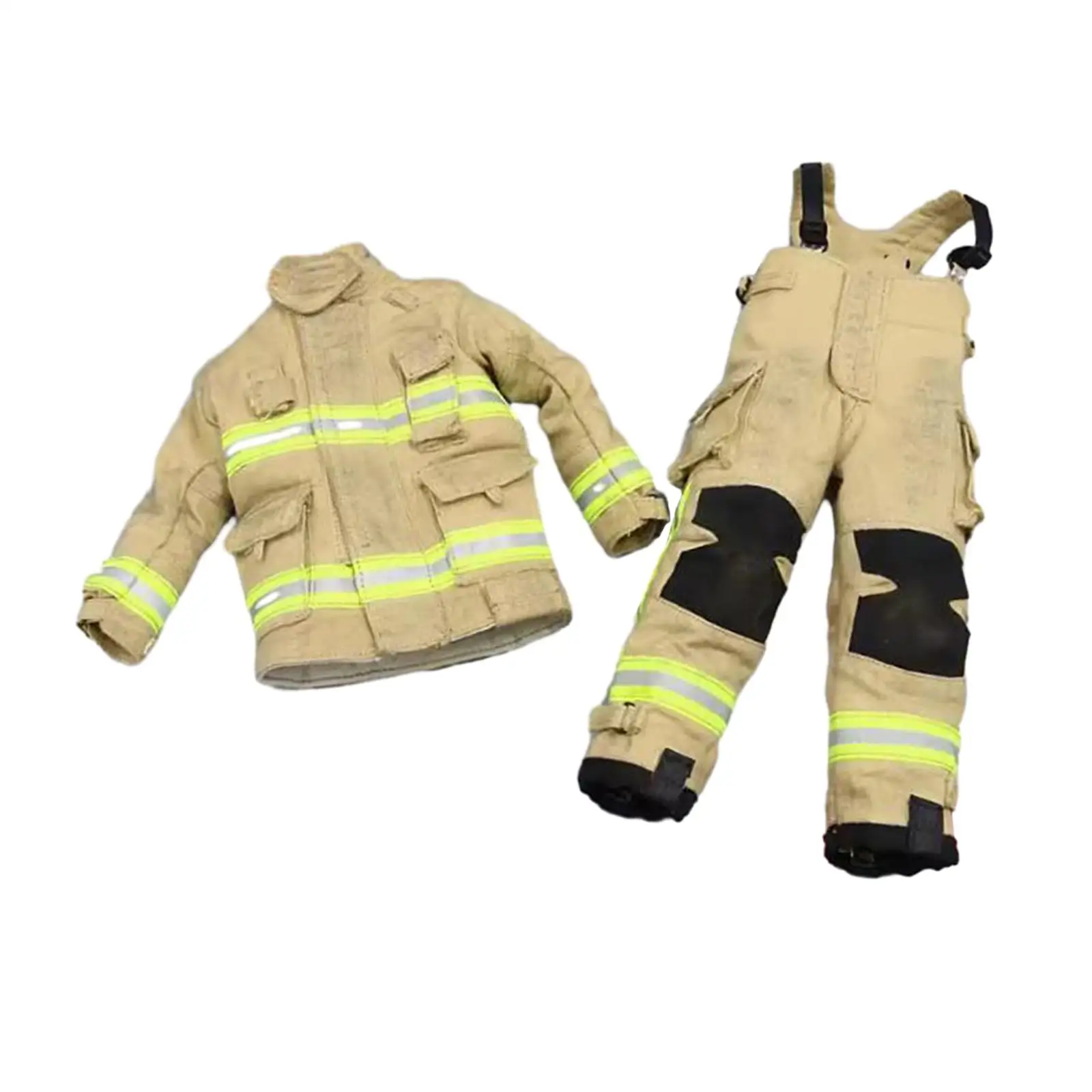 

1/6 Scale Fireman Uniforms Costume Casual Cosplay Fashion Retro Stylish Miniature Clothing Fireman Dress up Set for 12in Accs