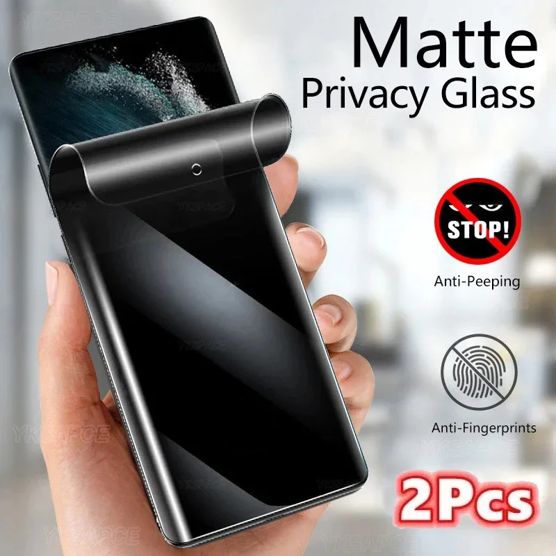 2Pcs Matte + Privacy Soft Hydrogel Film For OPPO Reno 8T 9 10 11 12 Pro Plus 5G Anti Spy Fingerprint Screen Protector