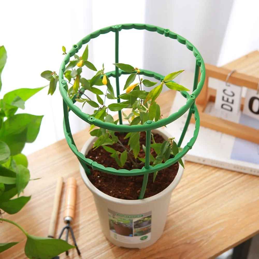 4/8/12pcs Plastic Plant Support Ring Orchard Garden Anti Lodging Plant Support Pile Stand Flower Pillars Removable