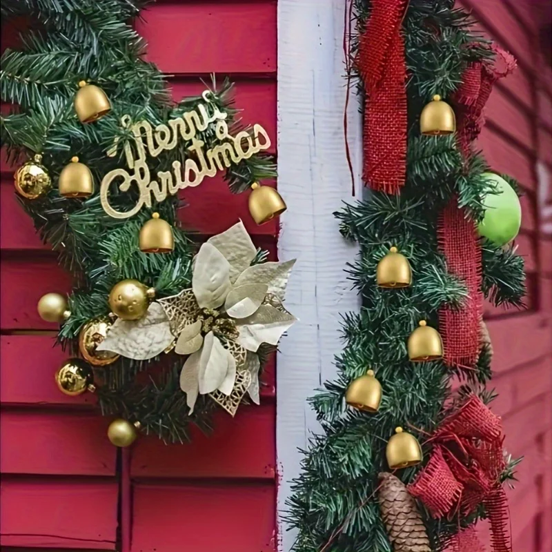 10pcs Vintage Metal Craft Bells,Suitable for Wind Chimes,Dog and Cat Training Christmas Decorations Outdoor Hanging Ornaments