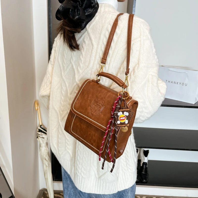 

Ladies' Niche Fashion Backpack - Stylish 2-Way Handbag with Unique Design Bag For Women