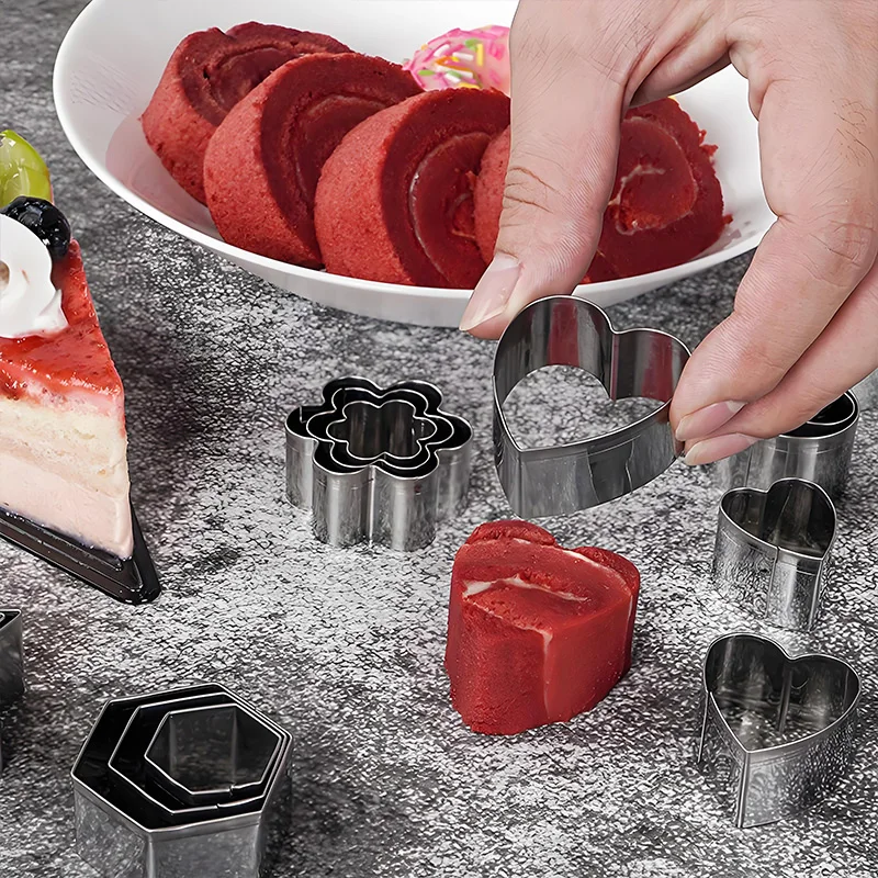 Stainless Steel Geometric Cookie Cutter Set – Dishwasher Safe 4