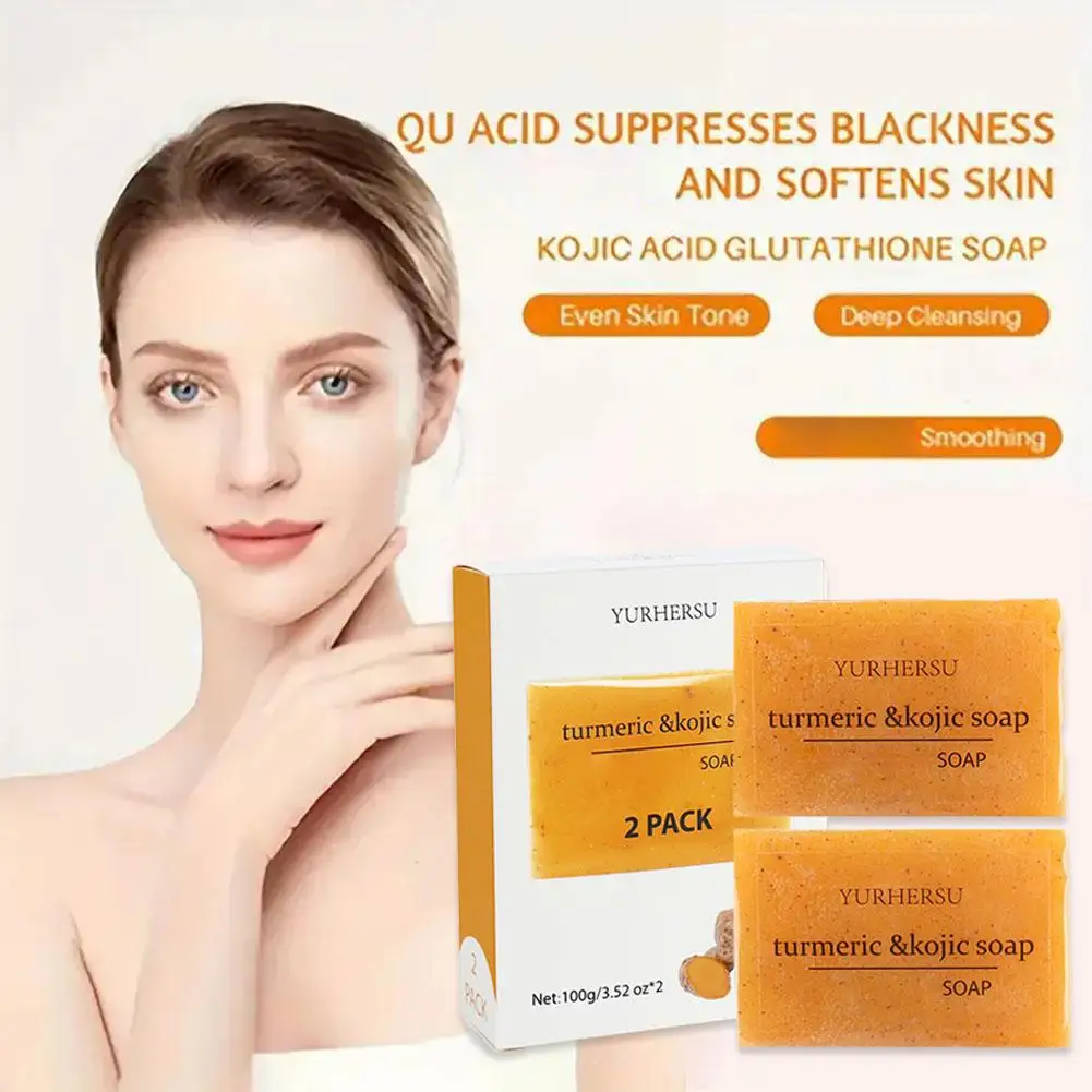 

Kojic Acid Dark удаление пятен мыло для очистки лица контроль жирности светящиеся продукты для кожи Натуральная куркума мыло W8J3