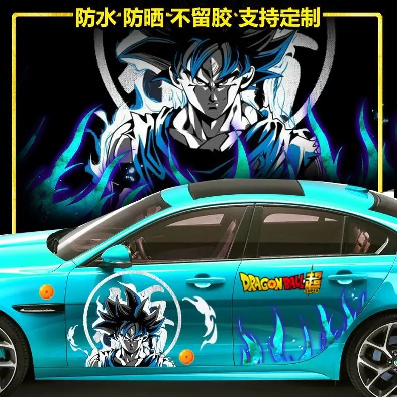 Dragon Ball Car Sticker Decoration Car Clothing DIY Sticker Son Goku Vegeta Super Saiyan Waterproof Sun Protection Car Sticker