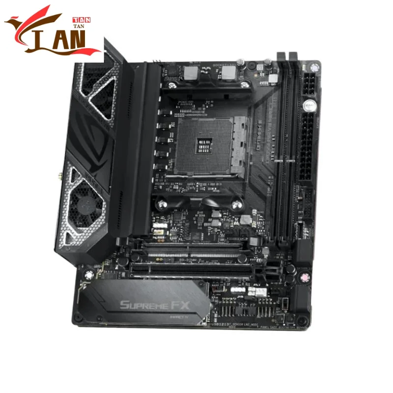 Para ROG CROSSHAIR VIII IMPACT placa base 64GB M.2 PCI-E4.0 Socket AM4 DDR4 mini-itx X570 placa base 100% probado completamente funciona TAN