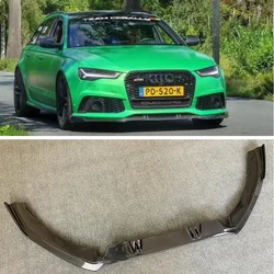 For Audi RS6 C7 C7.5 2012-2018 Real Carbon Fiber Front Lip Bumper Kit Spoiler High Quality Refits Splitters