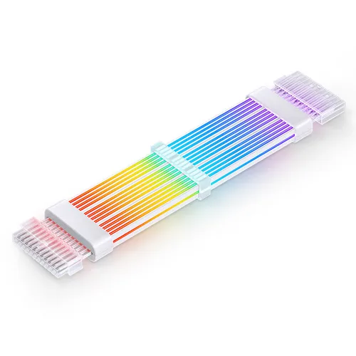 Imagen 2 del producto Cable de alimentación Jonsbo DY-2 fuente de alimentación de placa base de 24 pines Cable de extensión luminoso ARGB de 5V 12 + 4P 2*8P 3*8P Cable de extensión LED