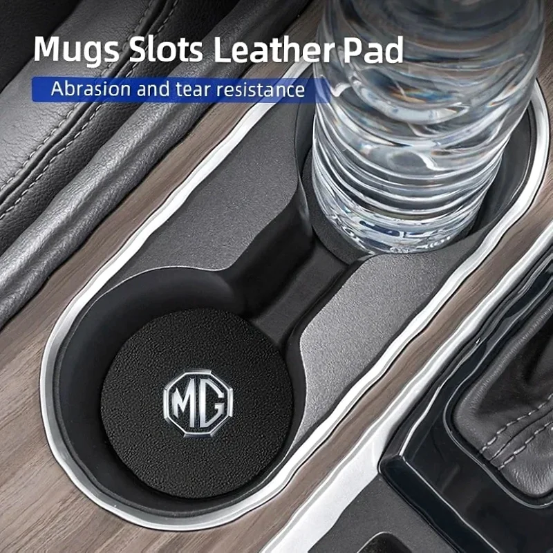 Car Cup Coaster Cup Holder Protector Mat Carbon Fiber Liner For MG ZS MG4 EV MG HS MG3 MG5 EV Marvel R MG ONE MG6