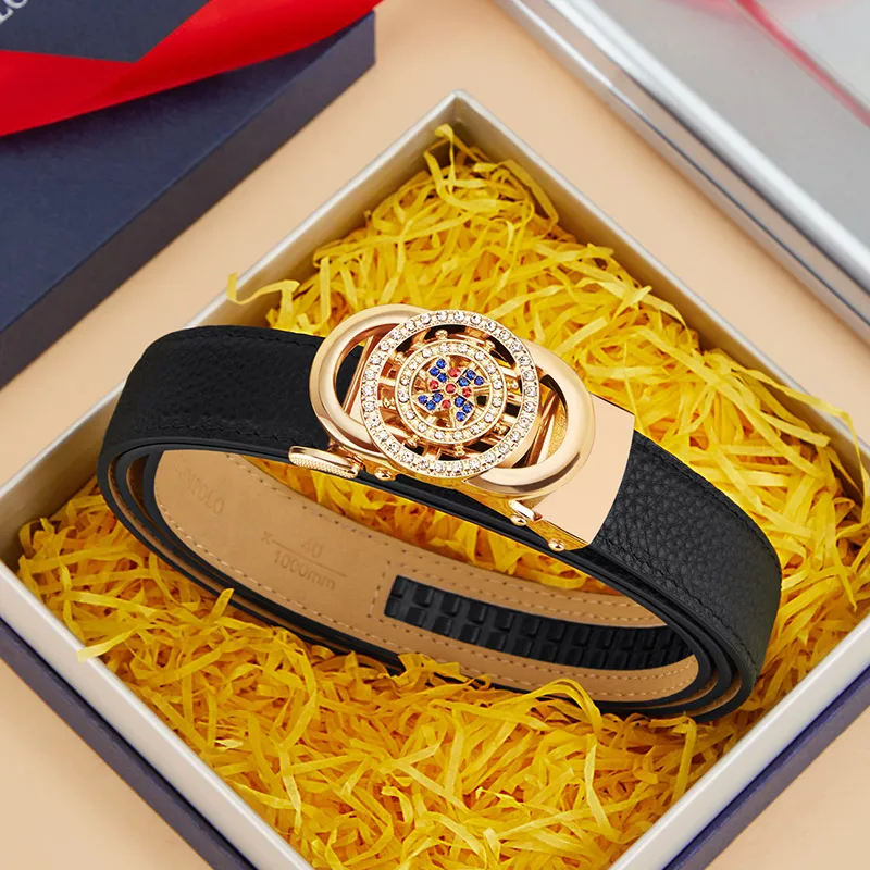 ポーラ-レディースベルト-おしゃれな装飾デザイン-レザーベルト-2025年夏-ビジネススタイル-幾何学模様-合金バックル