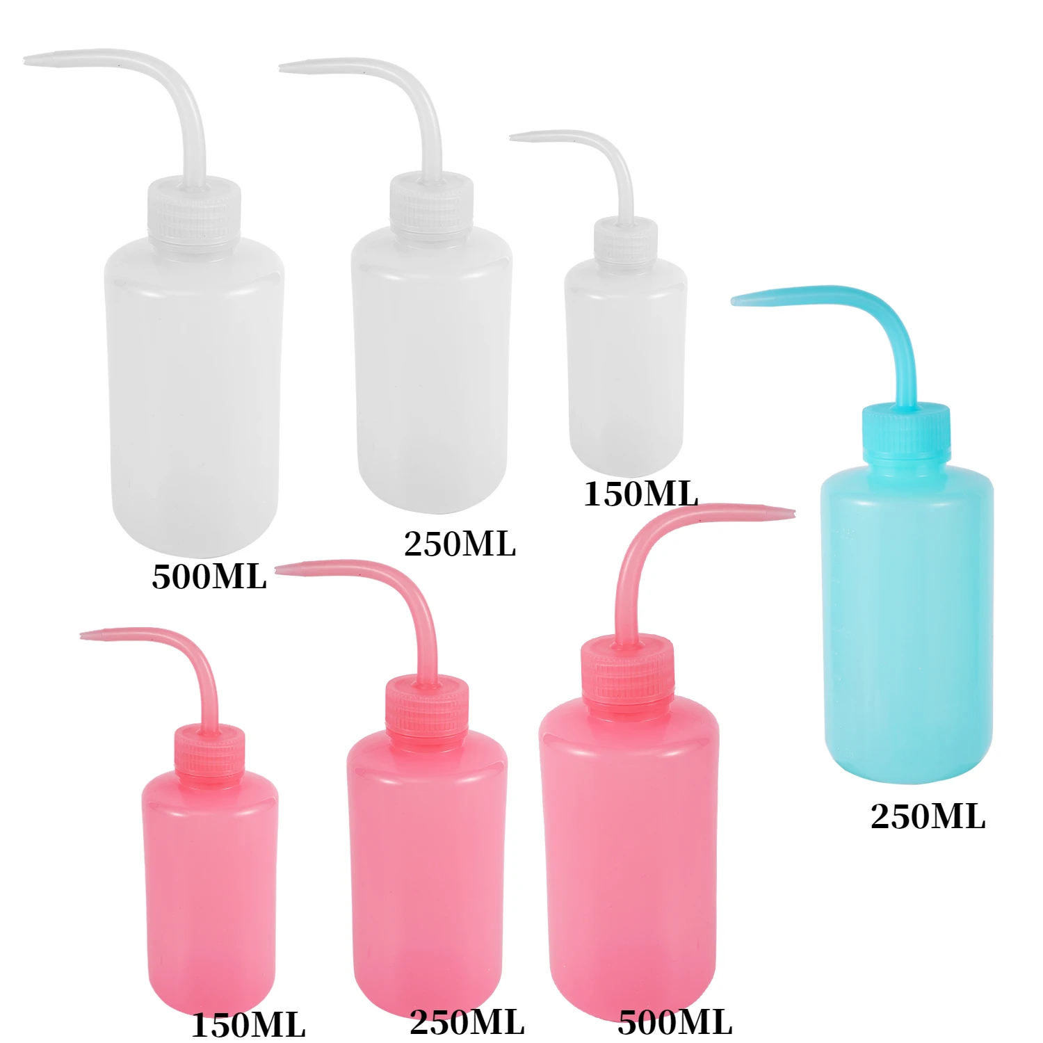 150/250/500ml Capacity Tattoo Wash Clear White Plastic Green Soap Squeeze Bottle Laboratory Measuring Bottle