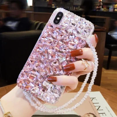 

Luxury Bling Crystal Diamonds Cover, Rhinestone Stones, Phone Case for Samsung S10, S20, S21, S22 Ultra, S23 PLUS, Note20