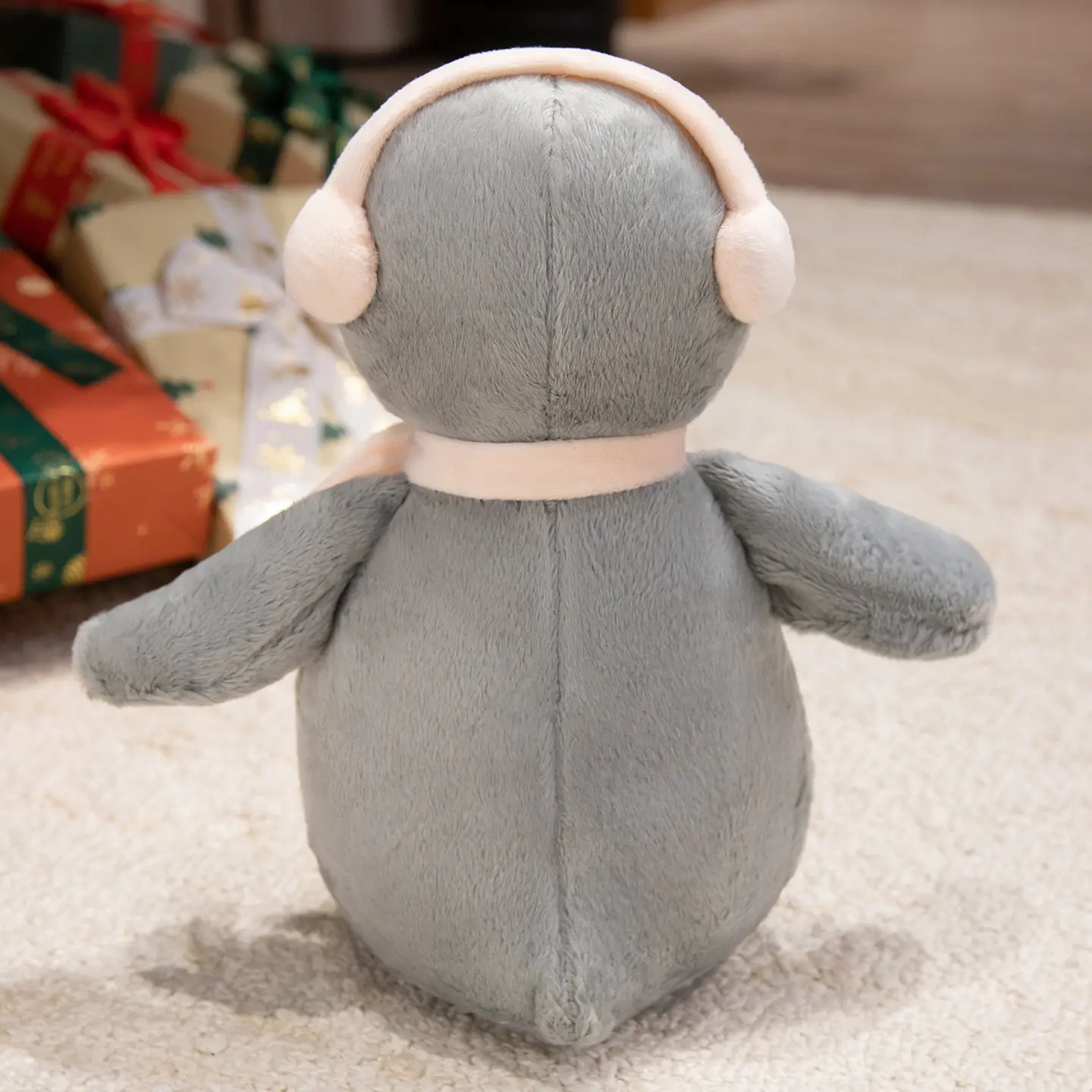 25 سنتيمتر Kawaii الكرتون محاكاة أنيمي سماعات البطريق محشوة الحيوان ألعاب من نسيج مخملي دمية الأطفال لطيف البطريق اليدوية دمية هدية #3