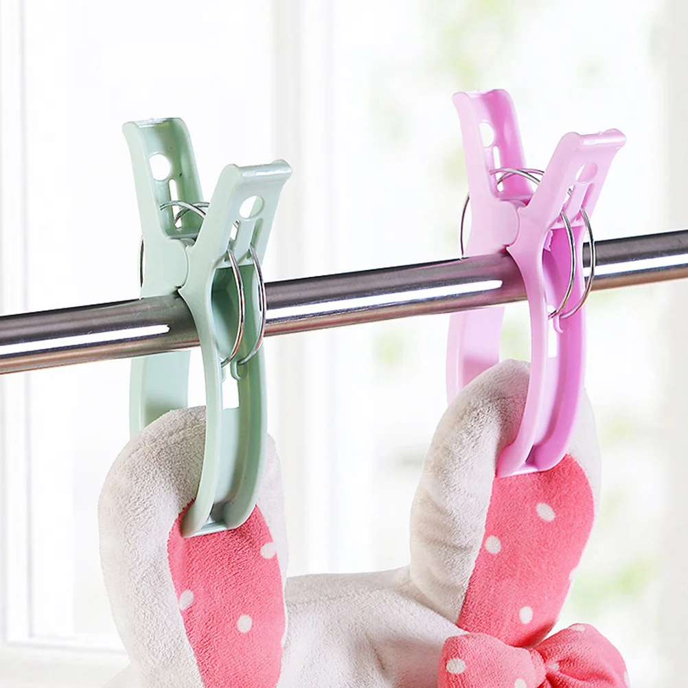 

6Pcs Powerful Quilt Clips Windproof Large Plastic Clothespins for Clothes Drying Strong Grip Clothes Pins Powerful Quilt Clips