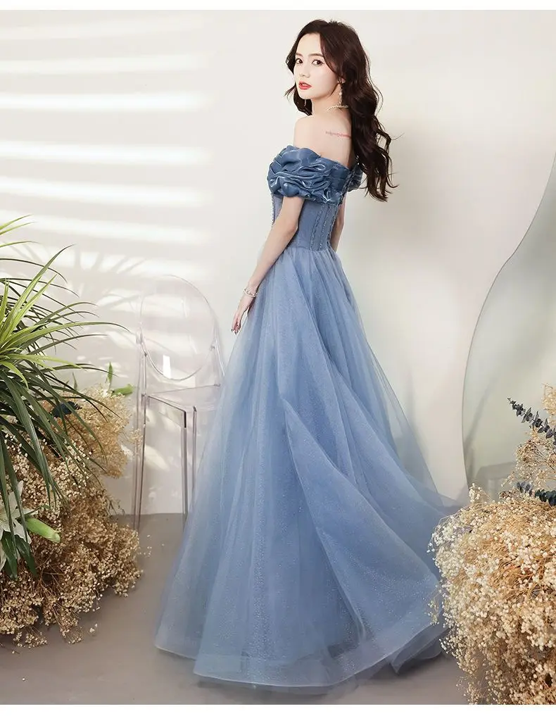 Long Banquet Stage Show Dress Tank Top Chinos Oriental Evening Dress Classic Party Dress XS-XXXL