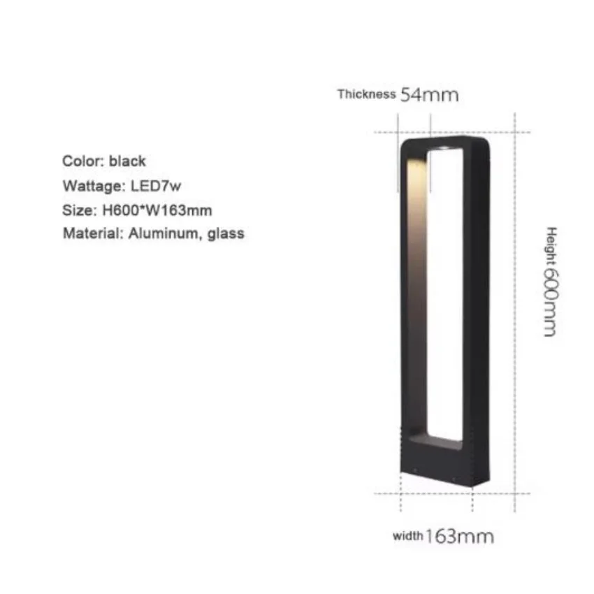 LED Garden Lights Lawn Lamp IP65 Waterproof  Modern Aluminum Pillar Light Outdoor Courtyard villa landscape lawn bollards lamp
