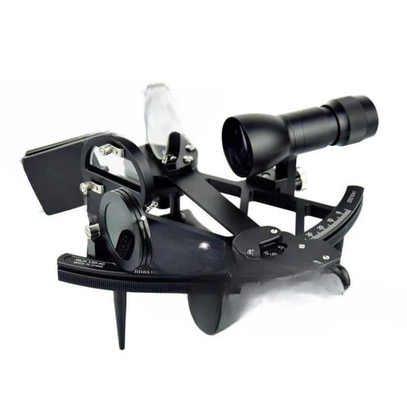 Marine copper sextant with lamp, sea level instrument
