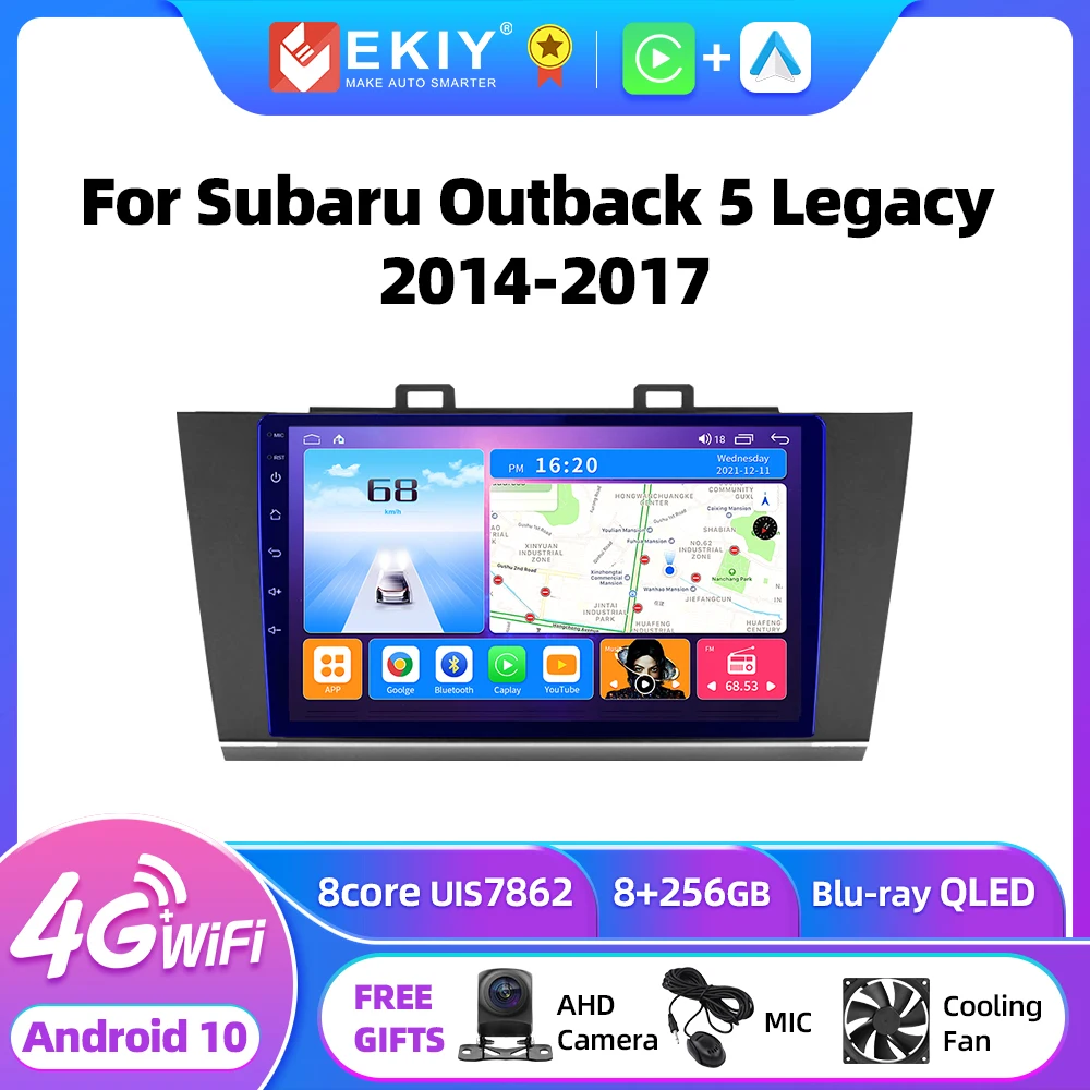 

EKIY T7 Android 10 Car Radio For Subaru Outback 5 Legacy 2014-2017 Multimedia Video Player Carplay No 2Din Navigation Stereo DVD