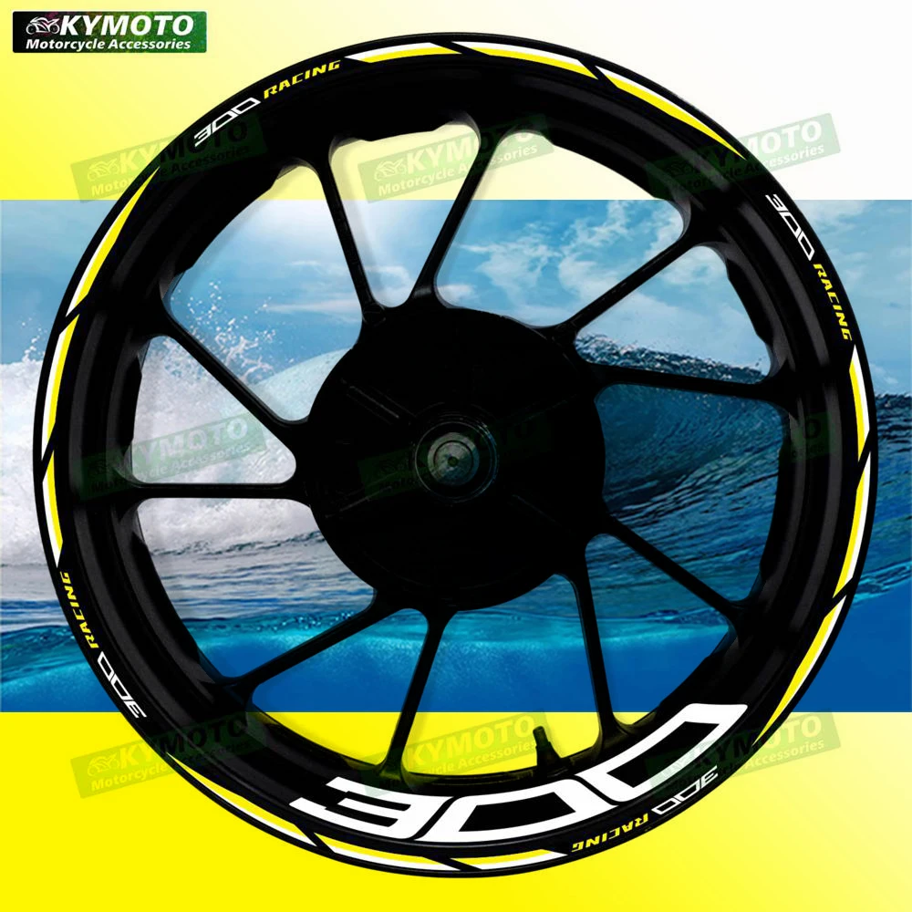 

For Z300 Z 300 motorcycle accessories 17 inch front and rear wheel decals fairing hub rim reflective stickers decoration