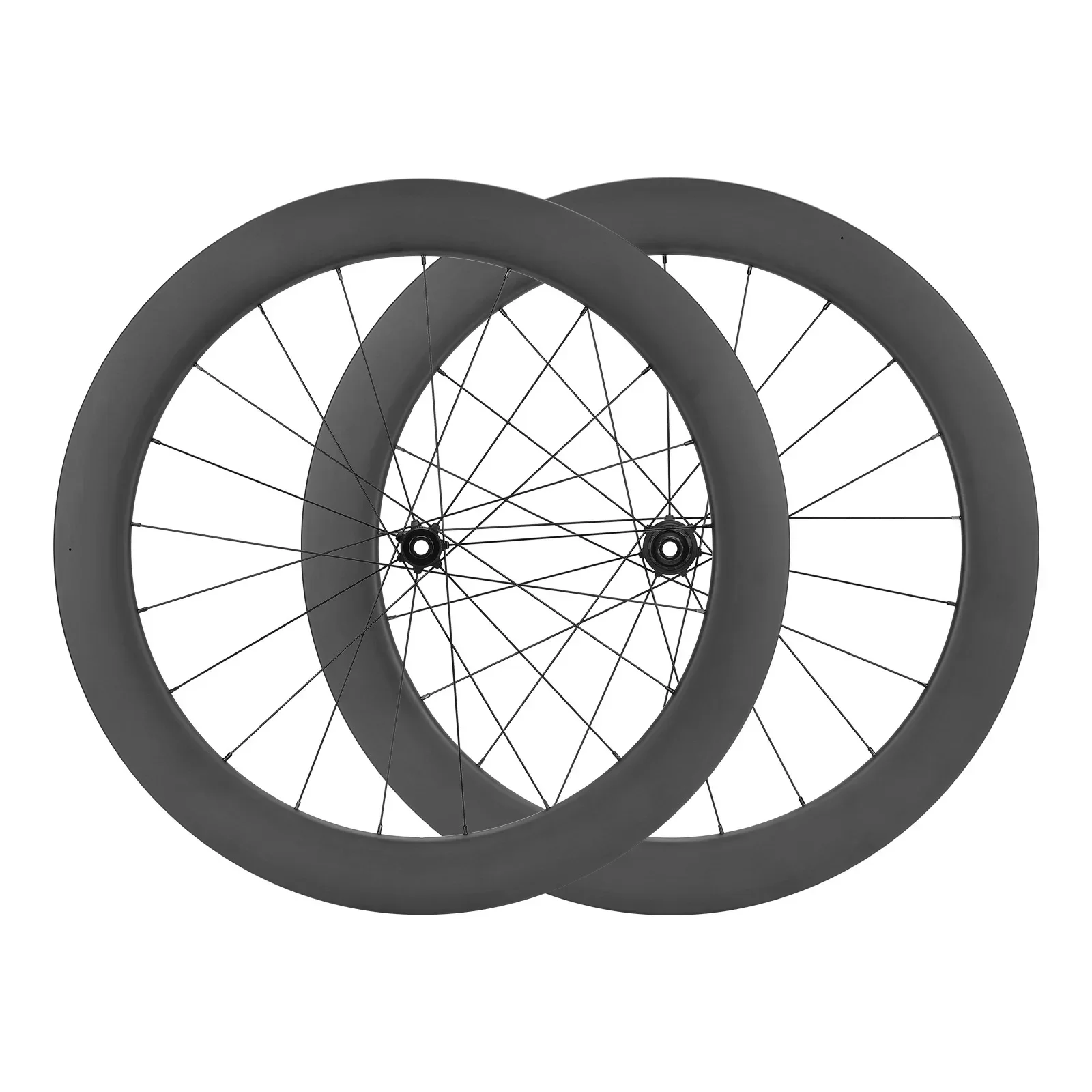 700C Road Bike Carbon Wheelset Center Lock Disc Brake Clincher Tubeless 28mm Width 30/40/45/50/60mm Depth V Brake Bicycle Wheels