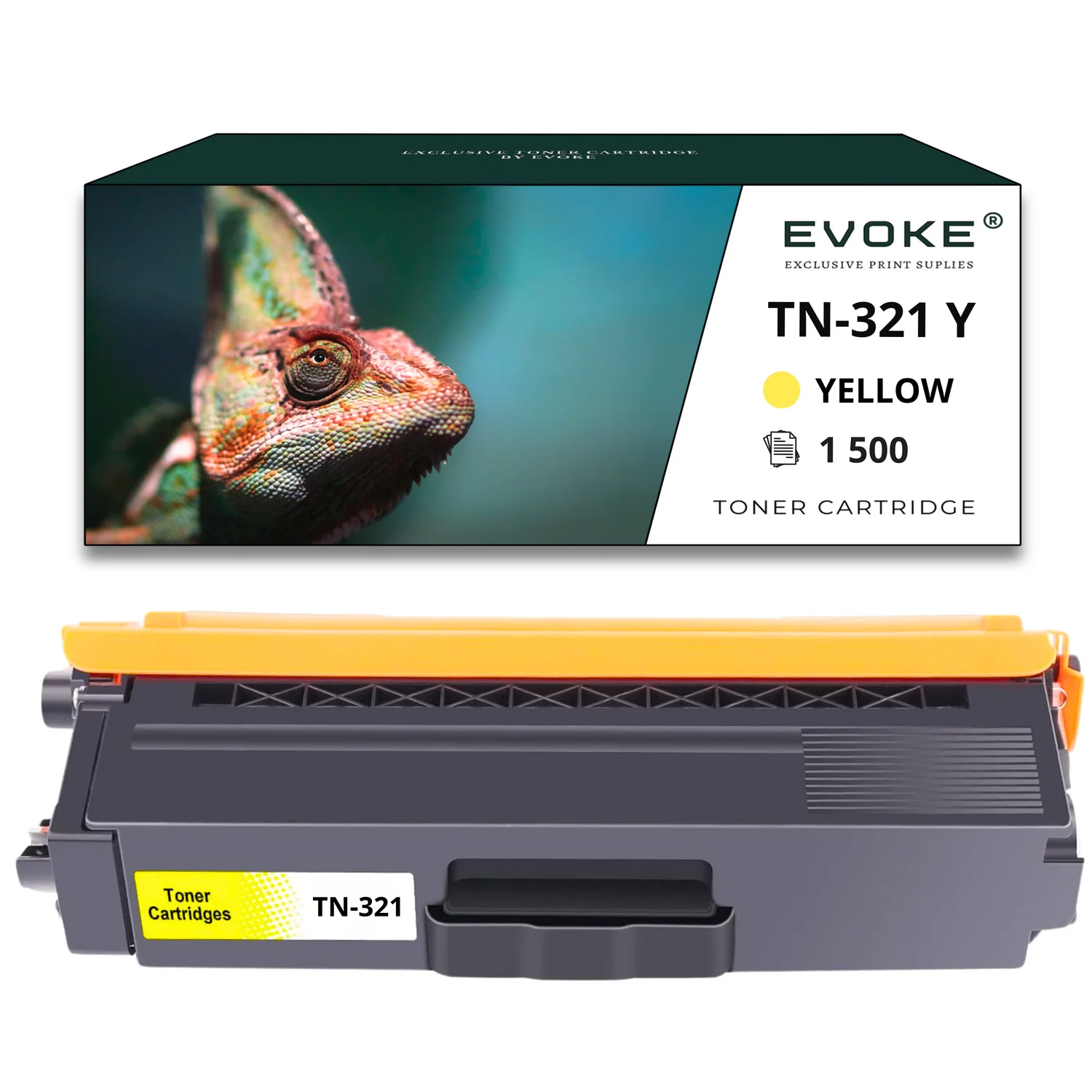 Evoke Compatibele Toner voor Brother Tn-321Y Tn321Y Tn-321 Tn321 Geel 1500 Pagina's Hl-L8350Cdw Mfc-L8850Cdw Mfc-L8650Cdw Mfc-L8850Cdw