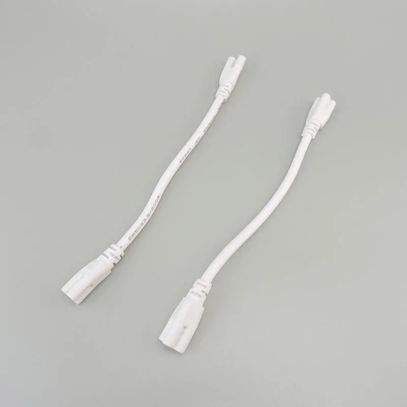 1/2/5pcs T4 T5 T8 3 pin LED Tube Connector Two-phase Three-phase Led Lamp Lighting Connecting Double-end Cable Wire