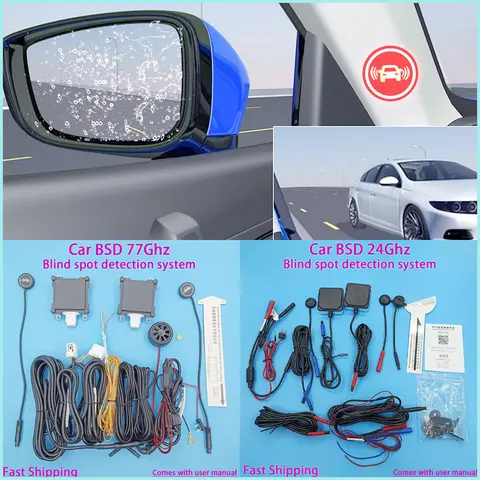 Car BSD 77Ghz 24GHz Millimeter Wave Radar Blind Spot Detection System Change Lane Safer BSM Blind Spot Monitoring Assist Driving