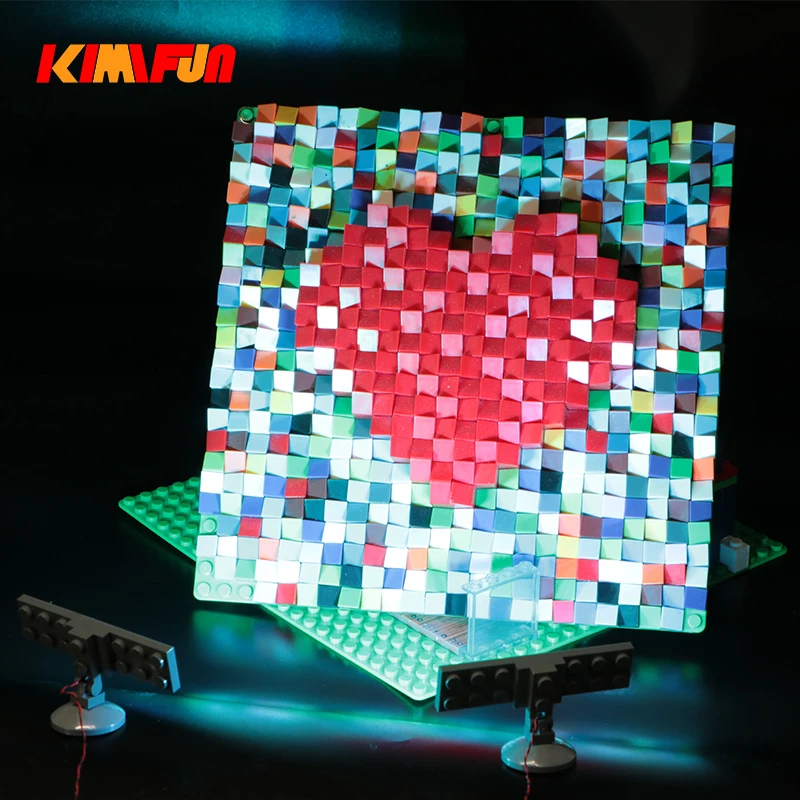 2pcs Building Blocks Universal DIY LED Lighting RGB Bricks MOC Toy with USB Port Colorful white warm Spotlights Kit compatible